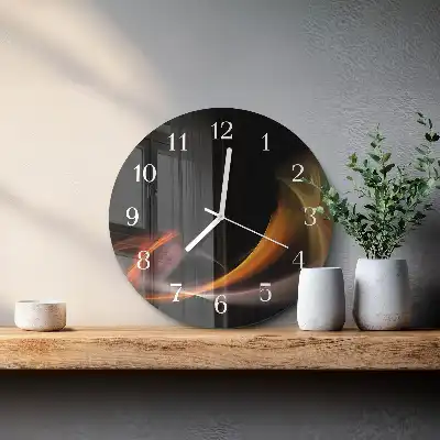 Nástenné hodiny sklenené okrúhle Abstrakcia