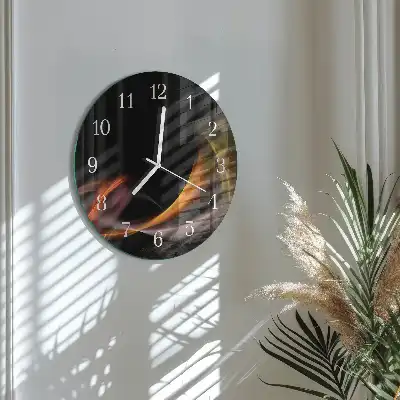 Nástenné hodiny sklenené okrúhle Abstrakcia