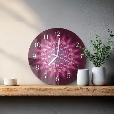 Nástenné hodiny sklenené okrúhle Abstrakcia