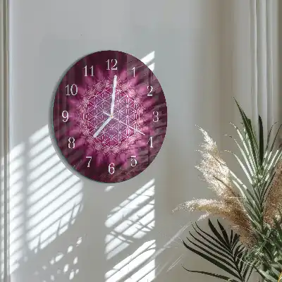 Nástenné hodiny sklenené okrúhle Abstrakcia