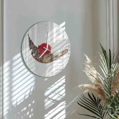 Okrúhle hodiny na stenu Ruža