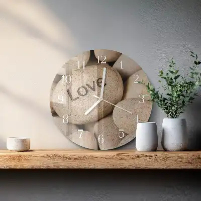 Okrúhle hodiny na stenu Kamene