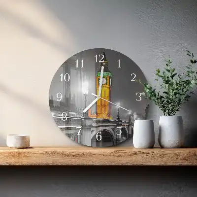 Nástenné hodiny sklenené okrúhle Veľký Ben