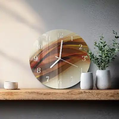Hodiny s fotkou sklenené okrúhle Abstrakcia