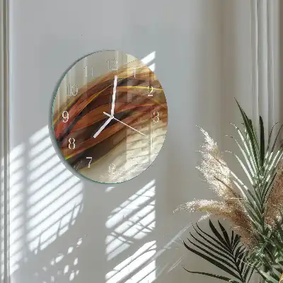 Hodiny s fotkou sklenené okrúhle Abstrakcia