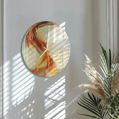 Nástenné hodiny sklenené okrúhle Abstrakcia