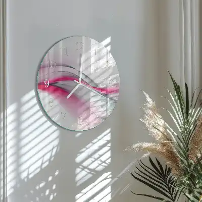 Okrúhle hodiny na stenu Abstrakcia