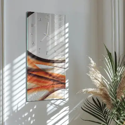 Hodiny na skle vertikálne Abstrakcia
