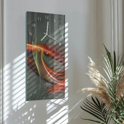 Hodiny s fotkou sklenené vertikálne Vzor