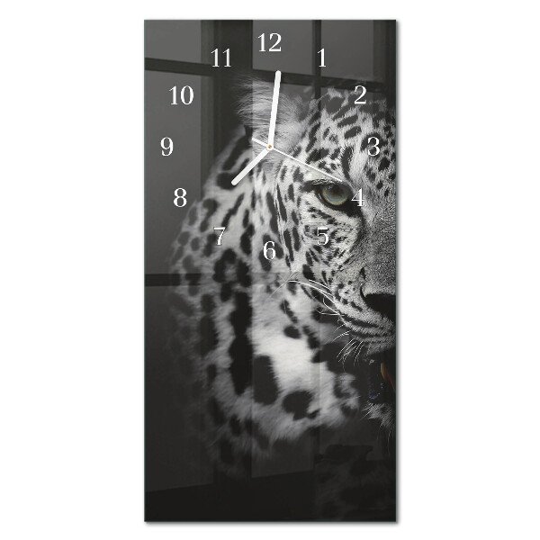 Vertikálne sklenené hodiny na stenu Tiger
