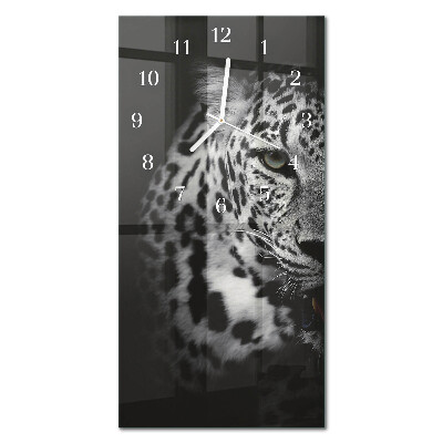 Vertikálne sklenené hodiny na stenu Tiger