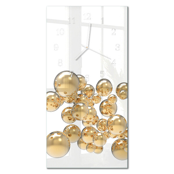 Nástenné hodiny sklenené vertikálne Lopty