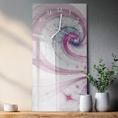 Hodiny s fotkou sklenené vertikálne Vír