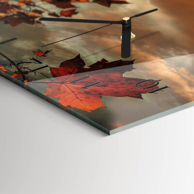 Vertikálne sklenené hodiny na stenu Vinárska príroda