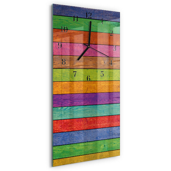 Hodiny na skle vertikálne Pruhy