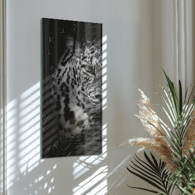 Hodiny na skle vertikálne Tiger
