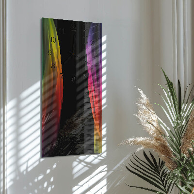 Vertikálne sklenené hodiny na stenu Abstrakcia