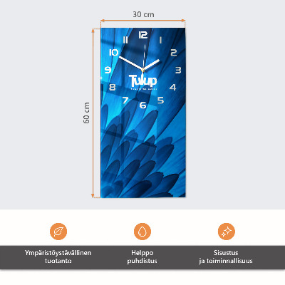 Nástenné hodiny sklenené vertikálne Krivka